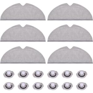 Mop Cloths Pads Water Tank Filter Compatible with Roborock Q7, Q7 Max, S6, S6 Pure/MaxV, S5 Max, S5, S4, E5, E4, E35 and E2 Robot Vacuums, 18-Pack.