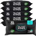 DUDE Wipes - Flushable Wipes - 5 Pack, 288 Count - Mint Chill - Vitamin-E, Aloe, Eucalyptus & Tea Tree Oils - Septic and Sewer Safe