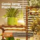 Bamworld Plant Stand with Grow Light Plant Shelf for Mutiple Pots Large Plant Holder for Living Room Patio Boho Home Decor for Gardening Warm Light
