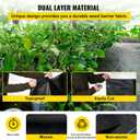 VEVOR Weed Fabric Barrier Heavy Duty, 4x300FT 5.8oz Weed Blocker Fabric, Woven Landscape Fabric, Garden Fabric Weed Barrier, Weed Control Fabric Ground Cover, Geotextile Fabric, Gardening Mat, Black