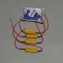 PATIKIL 50W 10 Ohm Aluminum Shell Resistor, 4Pcs Aluminum Housing Resistor with Clips Housed Case Wirewound Resistors Screw Tap Power Resistor, Golden