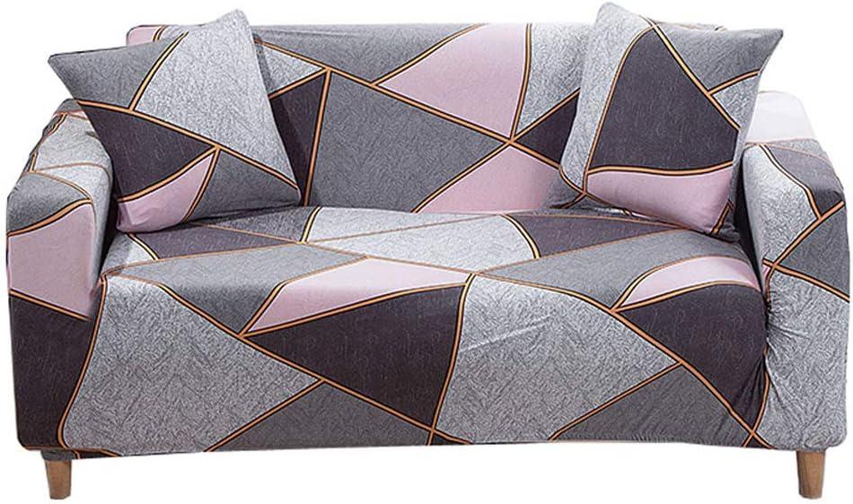 HOOBUY Printed Sofa Cover Stretch Couch Covers Sofa Slipcovers for 2 Cushion Couch and Loveseat with Two Free Pillow Case 15#(2 Seater/Loveseat)