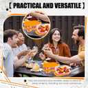Qinyoung 18 Pcs 33 Oz/ 4 Cups Plastic Food Storage Containers with Lids Portion Box Sets with Cover Stackable Plastic Containers with Lids Microwave Freezer Dishwasher Safe (Orange)