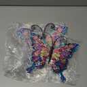 OAGluminix 5 Pack Butterfly Outdoor Metal Wall Art, Stained Glass Waterproof Metal Wall Decor for Outside Fence Garden Yard Patio, Hanging 11 inch Large Wall Art Gifts for for Women Grandma Mom