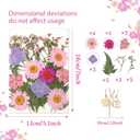 2 x JeVenis Wildflower Cake Toppers Wild One Flower Cake Decor First Birthday Cake Toppers for Floral Wild One Birthday Party Decoration Supplies (Golden 2)