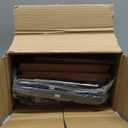 Marbrasse Desk Shelf with Drawer, 40" Desk Hutch for Computer Monitor, Wooden Desktop Bookshelf Storage Rack for Home Office Dorm - Dark Brown