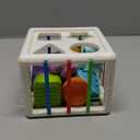 LiKee Shape Sorter Toys for 1+ Years Old, 10pcs Montessori Baby Blocks, Sensory Toddler Learning Toy for Fine Motor Skills, Infant Developmental Toys Gift for Boys Girls Ages 18+ Months