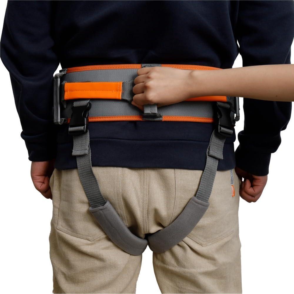 Gait Belt with Handles Used as Gate Belts for Physical Therapy, Gate Belts Medical for Elderly, or Safety Belt for Elderly Walking to Walking or Transfer in Physical Therapy or Daily Life, Orange, M