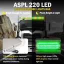 ASPL 46 inch 220 LED Rooftop Low Profile Strobe Light Bar Amber Green