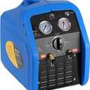 3/4HP R1234YF R32 Refrigerant Recovery Machine, Oil-Less Single Cylinder Portable Freon Recycling Unit 110V for Automotive AC & Household HVAC Systems