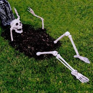 PREXTEX Skeleton Coming Out of The Ground - Life-Sized Unique Groundbreaker Skeleton Stakes for Outdoor Yard Halloween Decorations - Realistic Spooky Skeleton in Front Lawn Garden