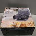 Pizzelle Maker with Non-Stick Coating, Electric Pizzelle Cookie Baker Press with Snowflake Pattern, Make Two 4 Inch Traditional Italian Waffle Cookies at Once, Recipe Included