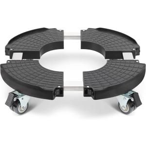 W B D WEIBIDA Plant Stand with Wheels Heavy Duty, Adjustable 15 to 21 Inch Pot Roller Base, Rolling Planter Caddy for Large Flower Pots, 440 Lbs Capacity Round Dolly Cart for Indoor/Outdoor Use