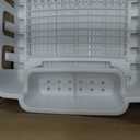 STERILITE 2-Piece Large Sink Set Dish Rack Drainer, White (18 L x 13 3/4" W x 5 1/2" H), 3/4" L x 3/4" W x