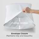 Bedsure King Size Pillow Cases Set of 2, Cooling Pillow Cases King, Rayon Derived from Bamboo White Pillowcases, Breathable & Silky Soft Cool Bedding Pillow Covers with Envelope Closure, 20x36 Inches