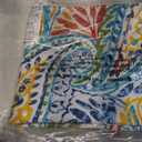 LVTXIII Outdoor Throw Pillows 20x20 Patio Waterproof Square Pillows with Piping Fade Resistant Accent Pillow for Spring Summer Garden Decoration, Set of 2, Paisley Multi