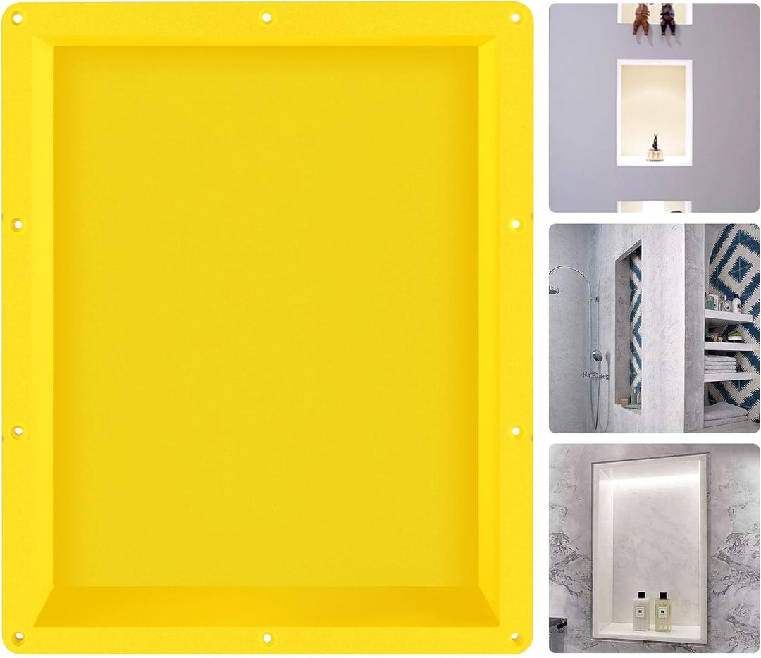 Suteck Shower Niche Ready for Tile 16" x 20", Single Shelf Niches for Shower Bathroom Storage, Wall Recessed Shelf