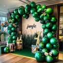 Dark Green Balloons Double Stuffed Emerald Forest Green Balloon Arch Different Sizes 18/12/5in Metallic Balloons for Jungle Birthday Baby Shower Graduation St Patricks Day Decorations