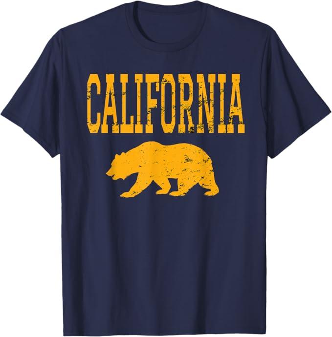 Distressed California Golden Bear T-Shirt, Small