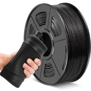 JAYO TPU Filament 1.75mm Black 1KG, Flexible 3D Printer Filament with Shore Hardness 95A, Strong Elasticity, Abrasion Resistance, Low Warping, Compatible with Most FDM 3D Printers