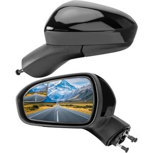 Left Driver Side Rear View Mirror Replacement for Ford Fusion 2016 2017 2018 2019 2020 2021 2022- Rearview Mirrors with 3Pins, Electric Adjustment, black