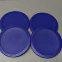 Replacement Lids for Pyrex 4-Cup Glass Food Storage Container Bowls, 6-Inch Plastic Round Lids Covers fit Pyrex 7201-PC, Airtight & Leakproof (4-Pack, Blue)