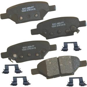 Bendix Premium SBC1033 Ceramic Rear Brake Pads for Chevrolet Cobalt 2008-2005,HHR 2010-2008,Malibu 2012-2004,Pontiac G4 2006,G5 2010-2007,G6 2010-2005,Pursuit 2006,Saturn Aura 2009-2007,Ion 2007-2004