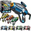 Laser Tag Set for Kids, Teens & Adults - 4 Blasters + 4 Vest Sensors with 4 Multi-Game Modes - Fun Ideas Age 8+ Year Old Toys - Includes Accessories - Boys & Girls Outdoor Teenage Group Activities (4 Player Pro Set (Battery Operated))