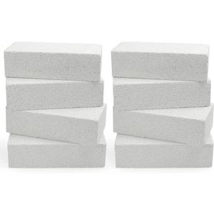 Insulating Fire Bricks for Blacksmith, Forges, Heating Oven Kilns and Fireplaces 9x4.5x2.5 inch (8 White)