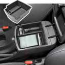 RUNROAD Center Console Organizer Tray Compatible with Hyundai Kona 2018-2023 Accessories, Insert Armrest Tray Console Storage Box Kona Organizer ABS Dividers Coin Holder, Black