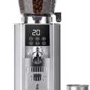 Burr Coffee Bean Grinder for Home Use with 45 Precise Grinding Settings, Espresso Grinder with Height Adjustable Funnel Stand, LED Touch Panel