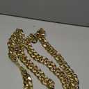 Chunky Fake Gold Chain for Hip Hop Rapper Costume Jewelry, Fake Plastic Gold Necklace Accessories for 80s 90s Men Women Halloween Costume Dress Up Party Props