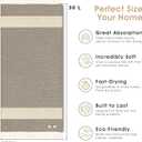 EPHESUS TOWELS Turkish Hand Towels - Set of 2 | 18" x 30" Decorative Boho Guest Bath Towel for Bathroom, Kitchen, Face, Hair, Tea, Dishcloth (Diamond, Beige)