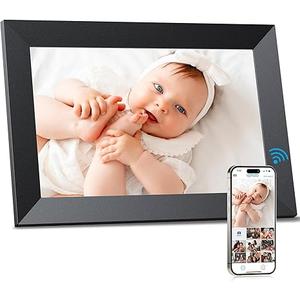 Digital Picture Frame WiFi 10.1inch Smart Digital Photo Frame,Electronic Digital Picture Frames Load from Phone,1280x800 HD IPS Touch ScreenShare Photo/VideoWeather/Clock/Alarmvia Free APPBlack