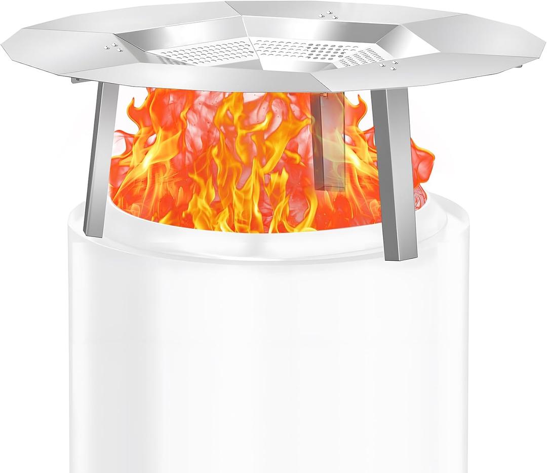 KEESHA Heat Deflector for Solo Stove Yukon 27" Heat Plate for Fire Pits Heat Deflector for Solo Stove Yukon Accessory with 3 Detachable Legs, 304 Stainless Steel