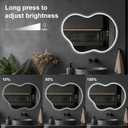Asymmetrical Lighted Mirror for Bathroom,Modern LED Vanity Mirror with Backlit,Fog-Free,Tri-Color Dimmable Lighting with Memory Function,Hardwire Ready [Horizontal/Vertical] 35" H x 25" W