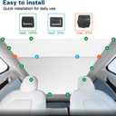 [2025 Upgrade] Sunshade Roof for Tesla New Model Y Juniper 2025 Colorful Ice Crystal Glass Sunroof No-Sag Design Retractable Sunshade Heat Insulation Roof Window Sun Protection Snap Foldable(White)