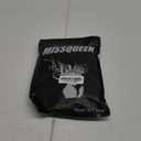 MISSQUEEN 18 Inch Short Wavy Black Wig for Women Medium Length Black Bob Style Synthetic Heat-resistant Natural Realistic Lace Hairline Black Hair Wig for Everyday Hairstyle Cosplay Party Use