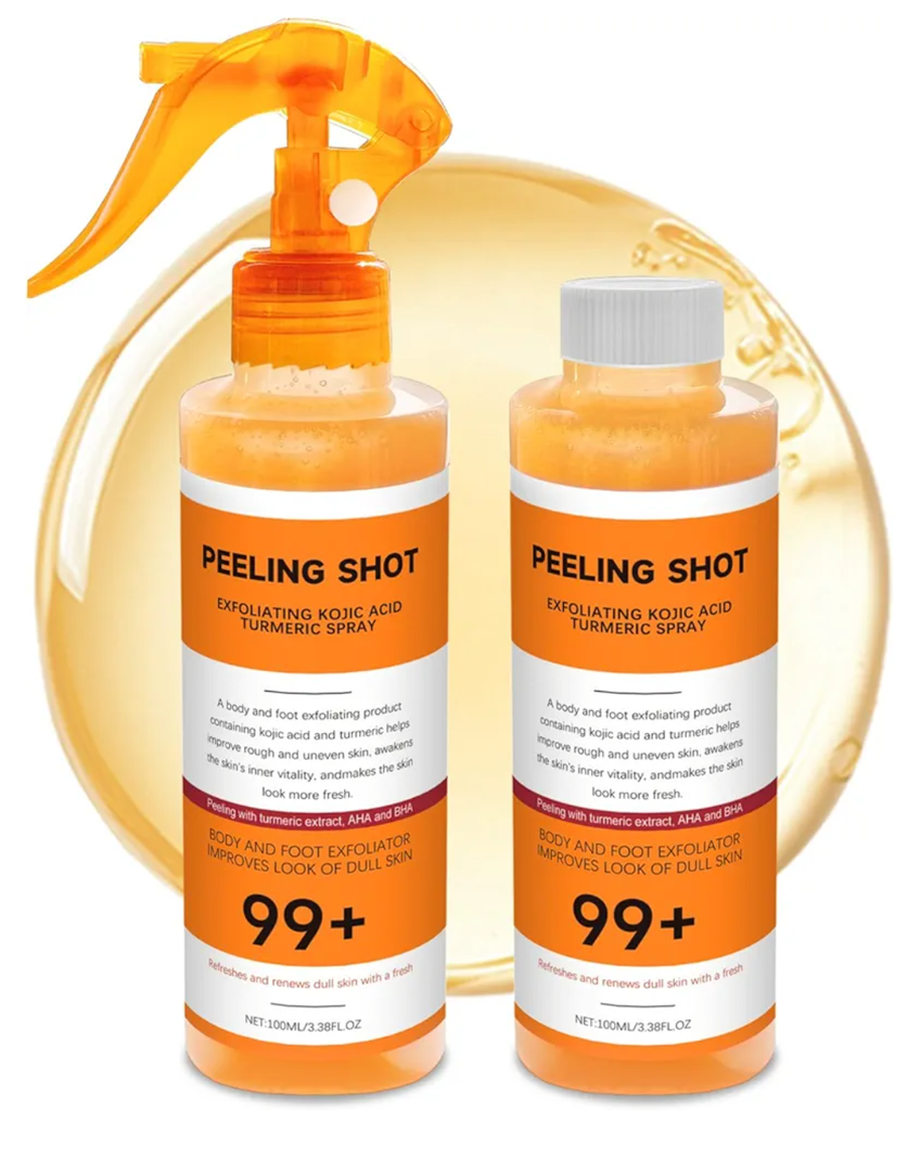 Body Keratin Care Kojic Acid Turmeric Spray: Gently Exfoliating Peeling Shot– Hydrates,Nourish your skin,Suitable for All Skin Types, 200ml - NN By 01/14/2029