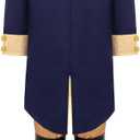 SIZGAROOT George Washington Costume for Boys Kids Colonial Alexander Hamilton Costume (Beige), L
