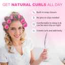36-Pack Soft Foam Hair Rollers for Overnight Styling - Flexible Sponge Curlers for Frizz-Free, Damage-Free Curls (Pink, 0.98 Inch)