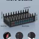 420W Charging Station for Multiple Devices - 24 Ports USB Fast Charging Station with 30W Power Delivery, Multi Charger Dock for Phone Tablet, Home, Office, School