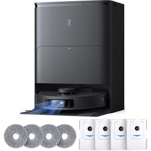 ECOVACS DEEBOT T30S AI Care Robot Vacuum and Mop, 11000Pa, TruEdge Adaptive Edge Mopping, ZeroTangle, AI Instant Re-mop, Hot Water Mop Washing, Self-Emptying & Refilling, Obstacle Avoidance