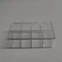 Isaac Jacobs Divided Clear Plastic Organizer (10.88" x 6.63" x 3.75") w/Hinged Lid & Removable Dividers, Stackable Box for Tea Bags, Office Supplies, Cosmetics, BPA-Free, Food Safe Pantry Container