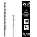Owl Tools SDS Plus 5/8 Inch Masonry Drill Bit for Rotary Hammers (2 Pack Includes 6" & 12" Bit) Carbide Tipped to Easily Drill Through Concrete, Cement, Brick, Block, Stone, and More!