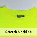 Men's High-Visibility T-Shirts 2 Pack,Lightweight Short-Sleeve Pocket Shirts for Men Color Enhanced (Yellow, XXL)
