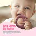 2 x Silicone Baby Teething Toys, Soft Teether Set for Sore Gums, BPA Free Chew Toys for Infants 3+ Months, Textured Teething Relief, Easy Grip Design (Rose Pink)