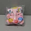 Baby Elephant Musical Stuffed Animals Toy with Light-Up Music & Crinkle Sound Paper,Infant Bilingual Early Learning Education Toys,Tummy Time Toys for 0-3-6-12+ Months Boy Girl, Pink