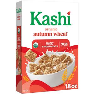 Kashi Breakfast Cereal, Organic, Whole Grain, Autumn Wheat, 18oz Box (1 Box) (EXP 09/10/26)