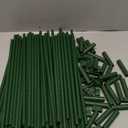 Garden Stakes 16 Inch 70 Pack, Diy 4ft 5ft 6ft 7ft 8ft Tomato Stakes Plastic Coated Metal Plant Sticks Stakes Supports with 40 Connectors 30 Rotatable Clips for Indoor Outdoor Plants Vegetable